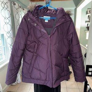 Columbia plum puffer jacket